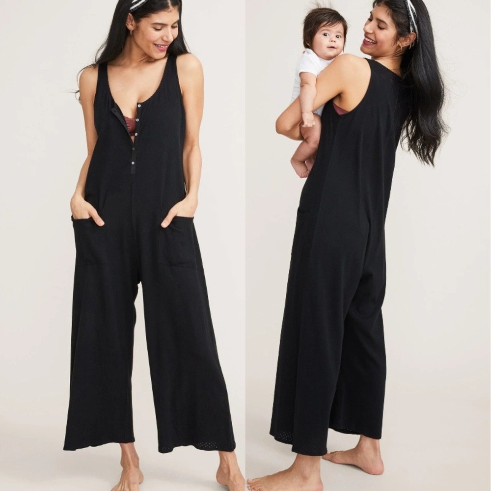 HATCH Black The All Tri Jumpsuit Maternity Sleeveless Size 0 XS